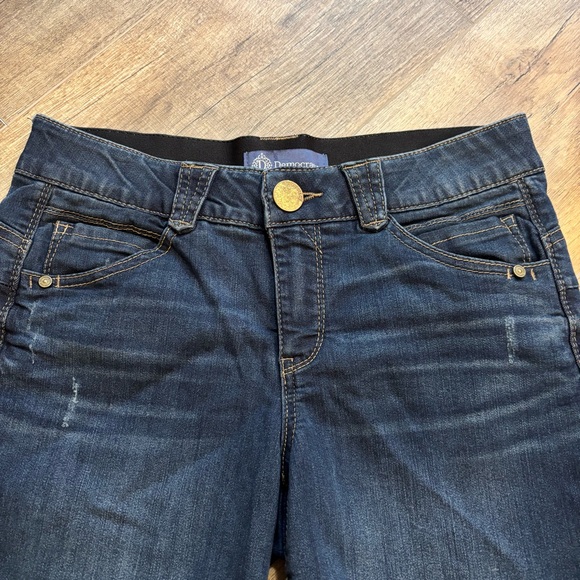 Democracy Ab Solution Denim Shorts High Waist Stretch Distressed Womens Size 4 - Picture 3 of 14